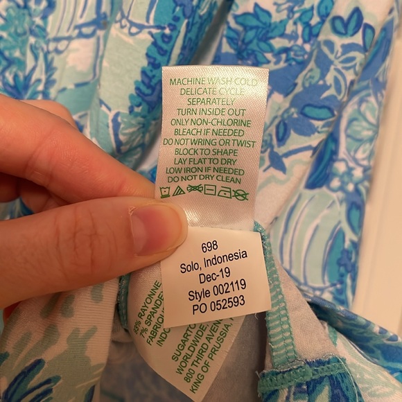 Lilly Pulitzer UPF 50+ Sophie Shift Dress Toile Me About It , Large - Picture 6 of 6